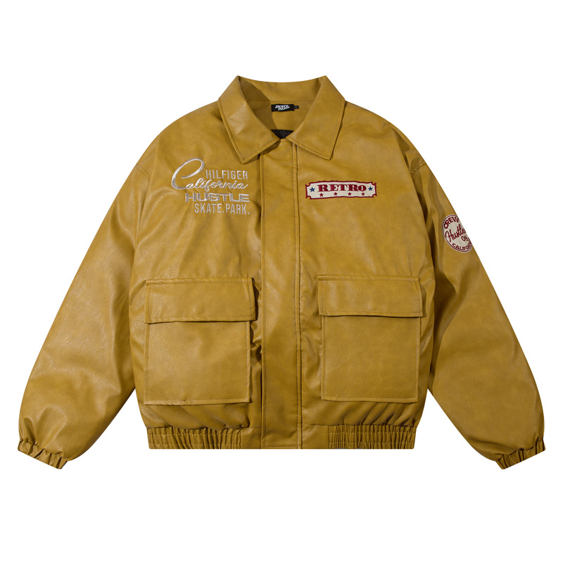 circle logo leather down Jacket ユニセックス 男女兼用サークルロゴ