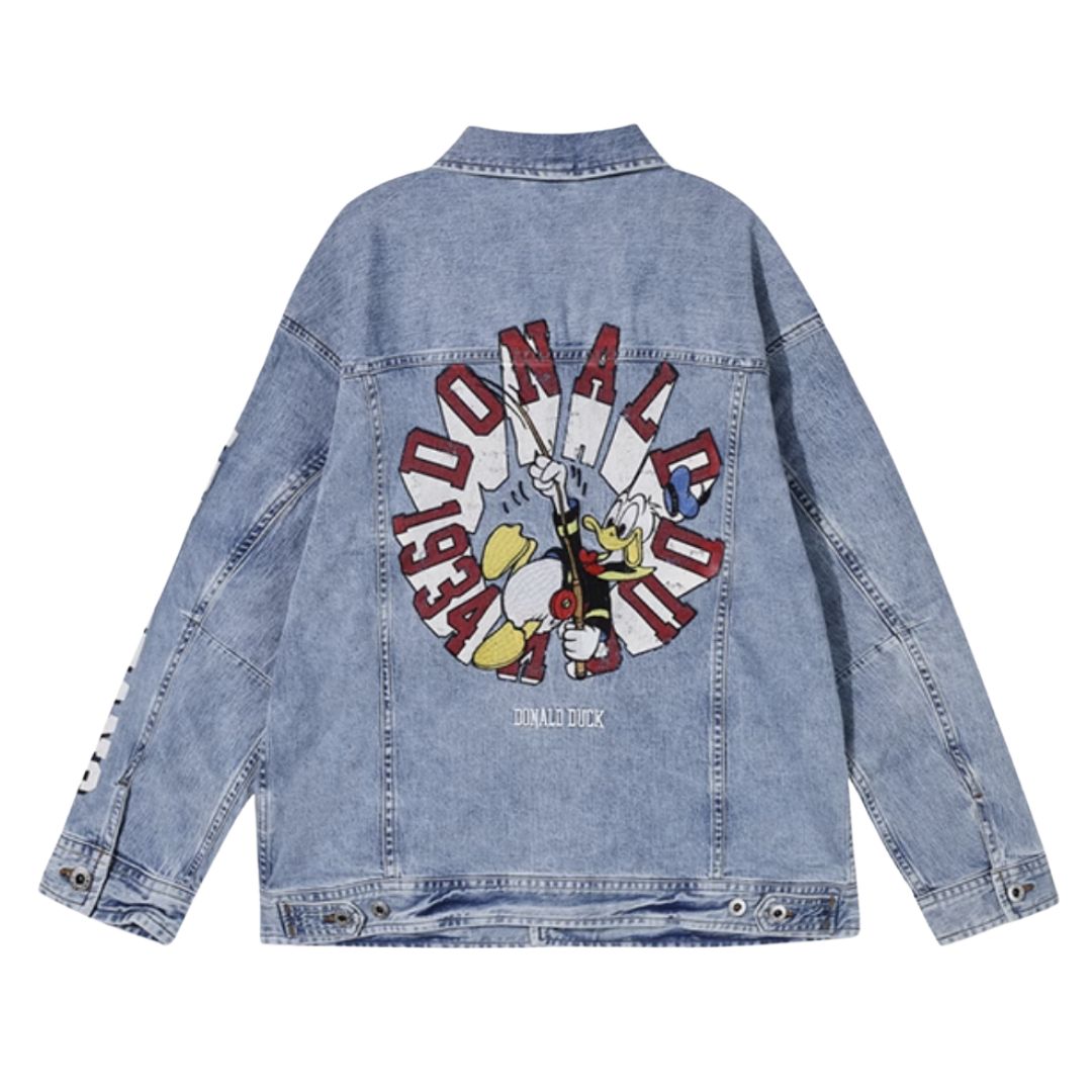 Unisex Donald Duck embroidered denim jacket ユニセックス 男女兼用