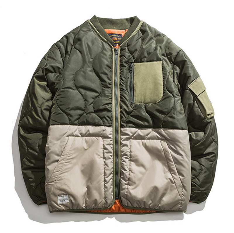 Quilted down bi-color amy stitch jacket coat blouson ユニセッ クス