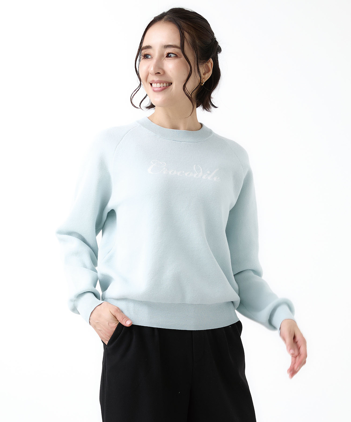 レディース ロゴ ニット トレーナー【手洗いOK】通販 [0303-56303