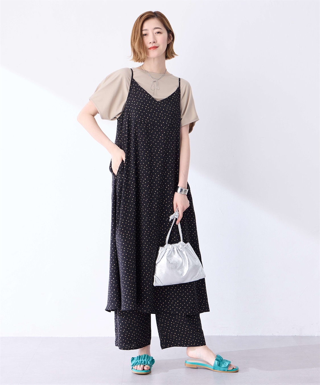 ドット柄ワンピース Petit Honfleur｜クロスプラス公式通販サイト