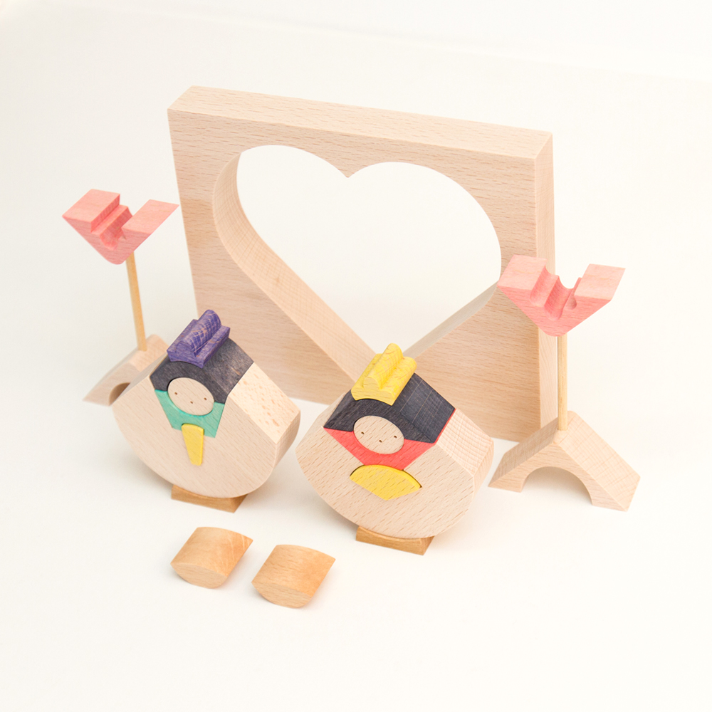 ハートびな【小黒三郎のひな人形】【KH535】 | ANDCHILD