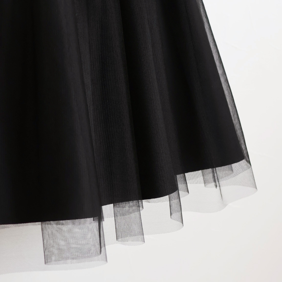 ロング丈】ギャザー切り替えチュールスカート【JM2349BE】 商品詳細