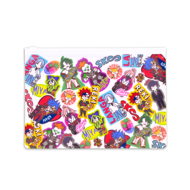 SK∞ エスケーエイト｜クリアポーチ（ステッカー総柄）