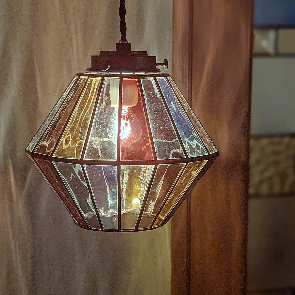 ステンドグラス ペンダントライト オーロラ 藤本幸治 アトリエ Ansan