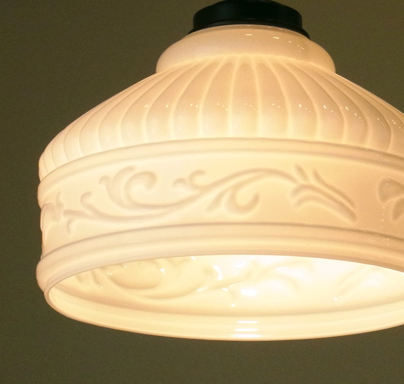 レトロペンダントライト1002 乳白 アトリエ Ansan