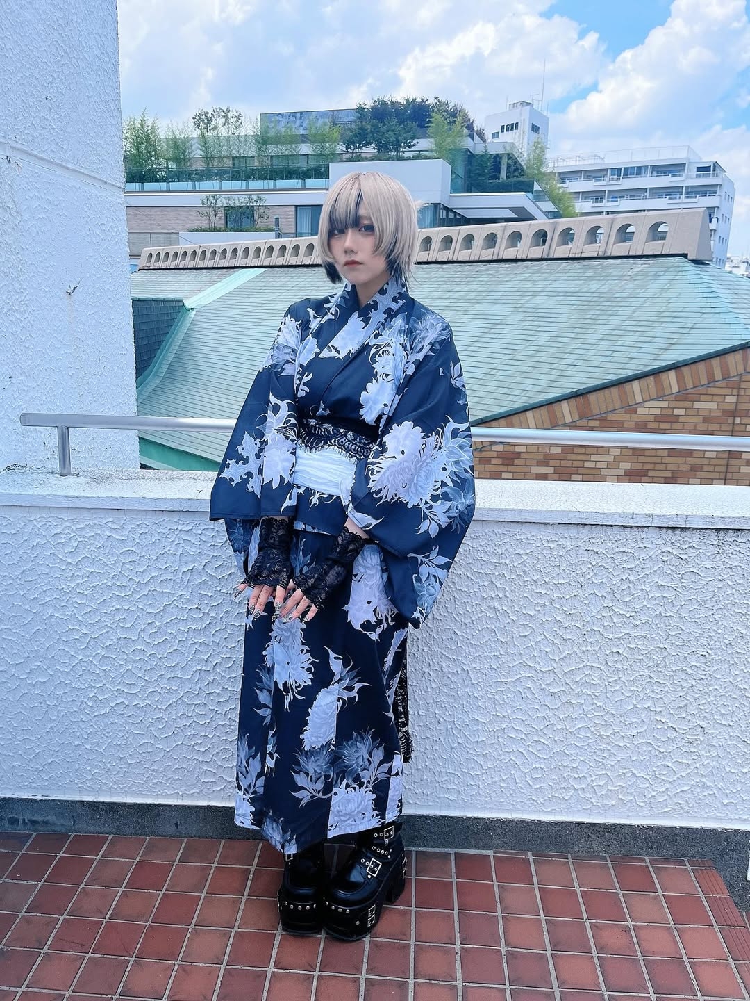 REFLEM【レフレム】2wayセパレート総柄浴衣5点SET(羽織・キャミ