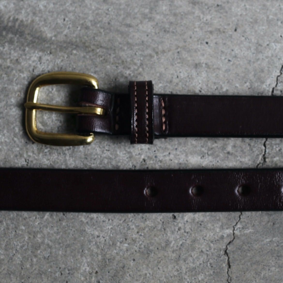TORY LEATHER - 【残りわずか】Stitched Pattern Belt(HAVANA×BRASS