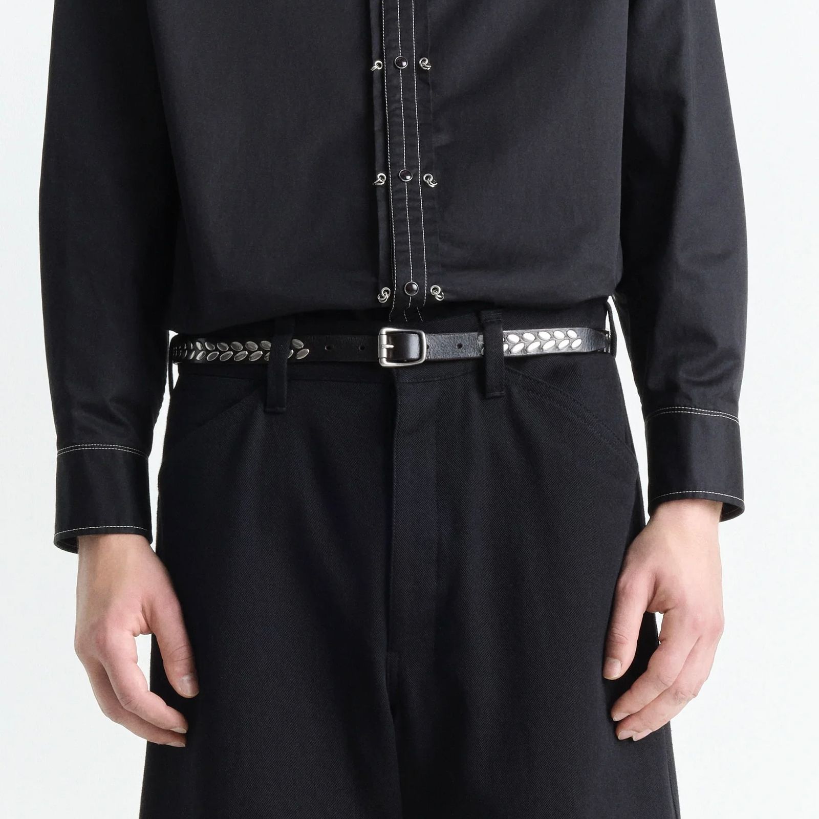 LEMAIRE - 【残りわずか】Almond Stud Belt_20mm | ACRMTSM ONLINE STORE