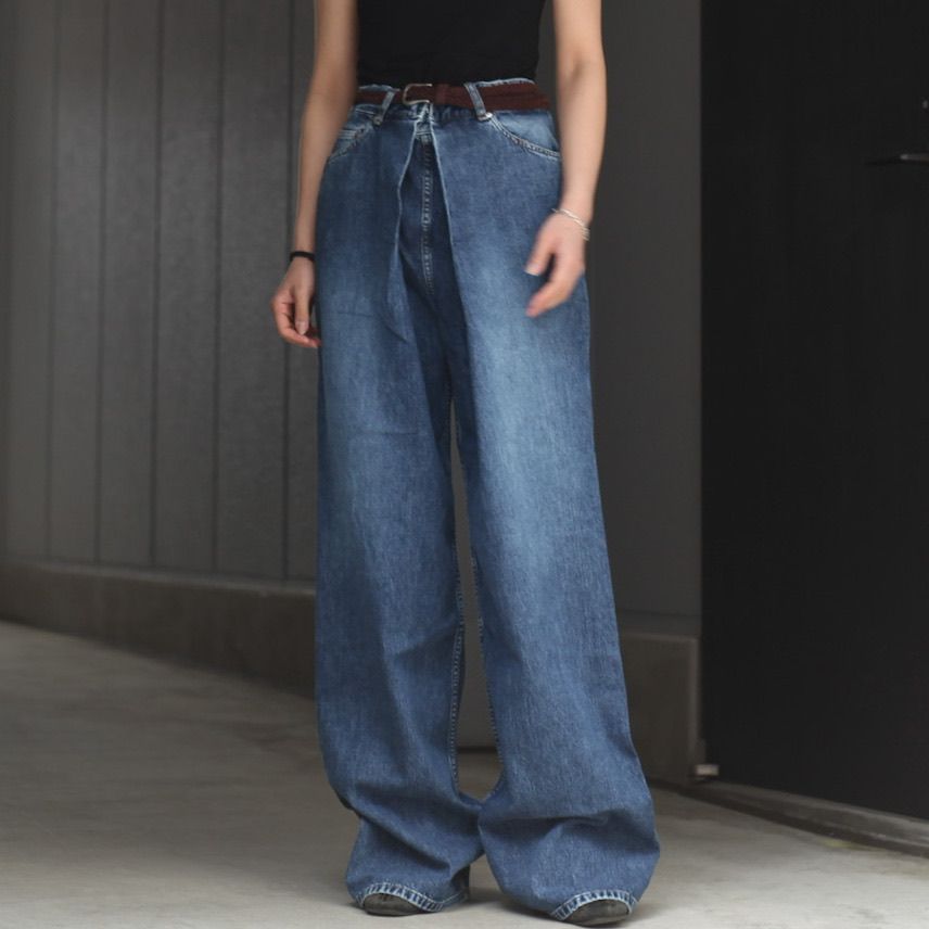 JOHNLAWRENCESULLIVAN - 【残りわずか】Washed Denim Wide Pants