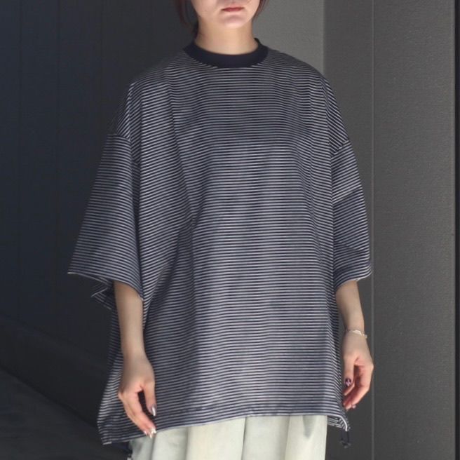 is-ness - 【残りわずか】Balloon Border Short Sleeve T-shirt