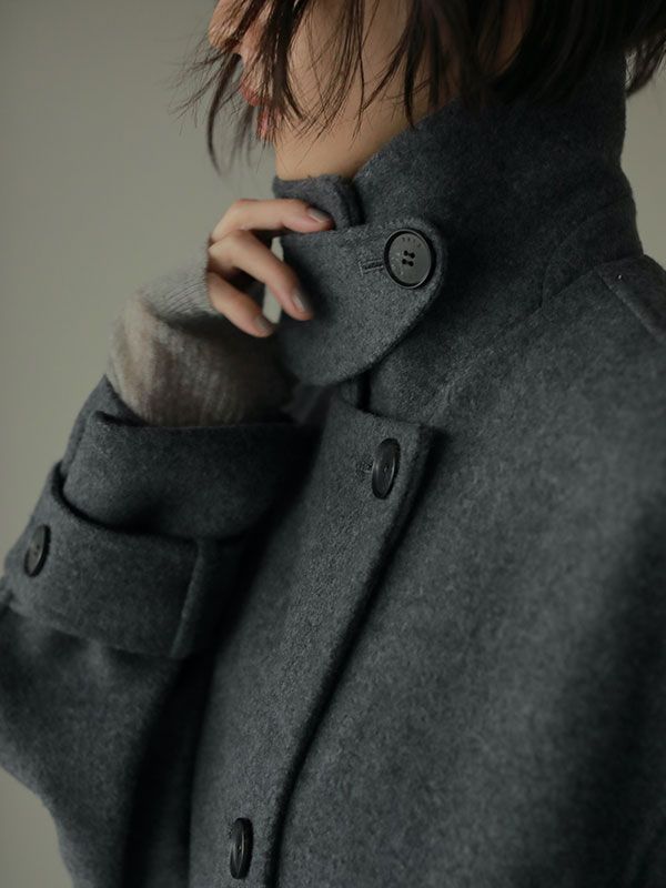 ETRE TOKYO - ミリタリーロングリバーコート - GREY | ADDICT WEB SHOP