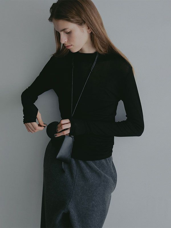 ETRE TOKYO - レザーコードマルチポーチ (BLACK） | ADDICT WEB SHOP