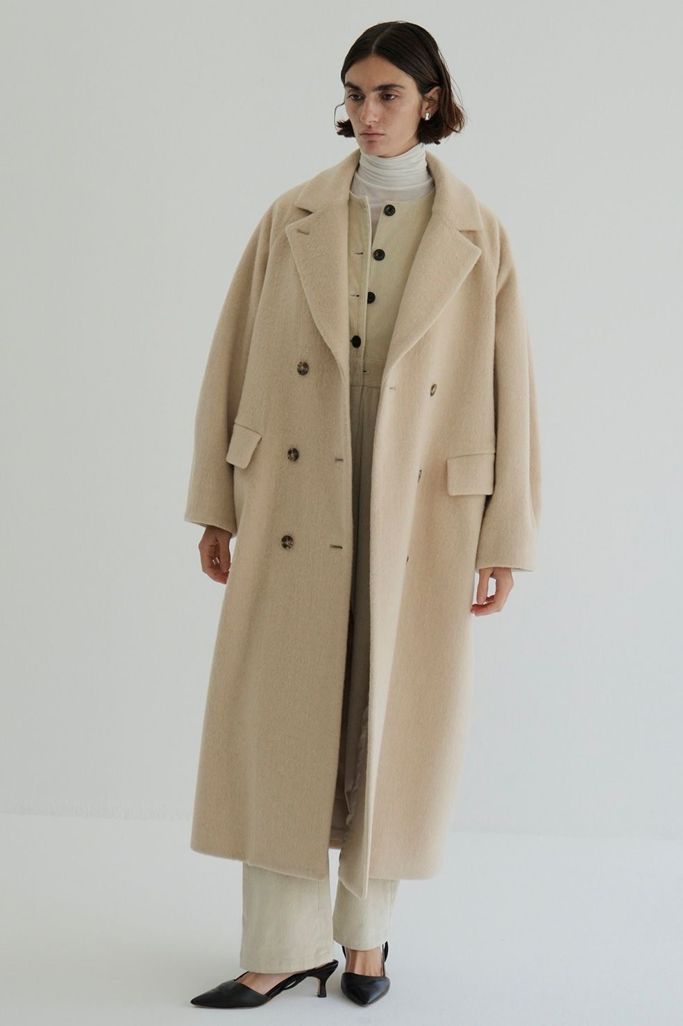 CLANE - ダブルウール ロングコート - DOUBLE WOOL LONG COAT - IVORY
