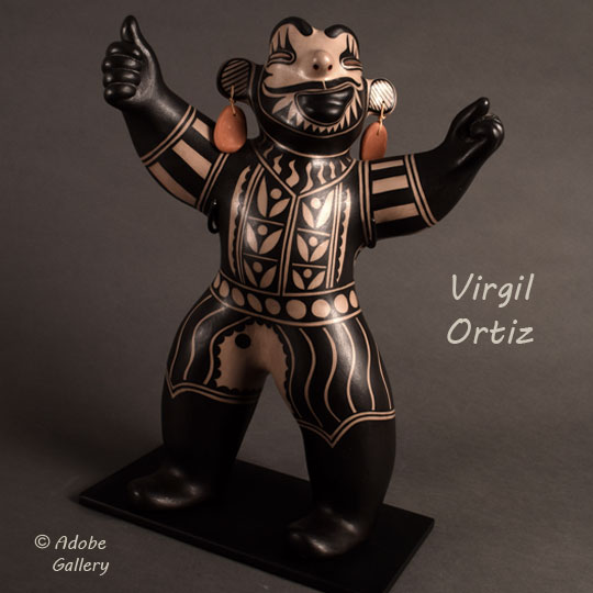 Virgil Ortiz Cochiti Pueblo Pottery Figurine C4641L - Adobe