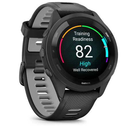 Garmin Forerunner 265 Multisport GPS Smartwatch, Black/Powder Gray