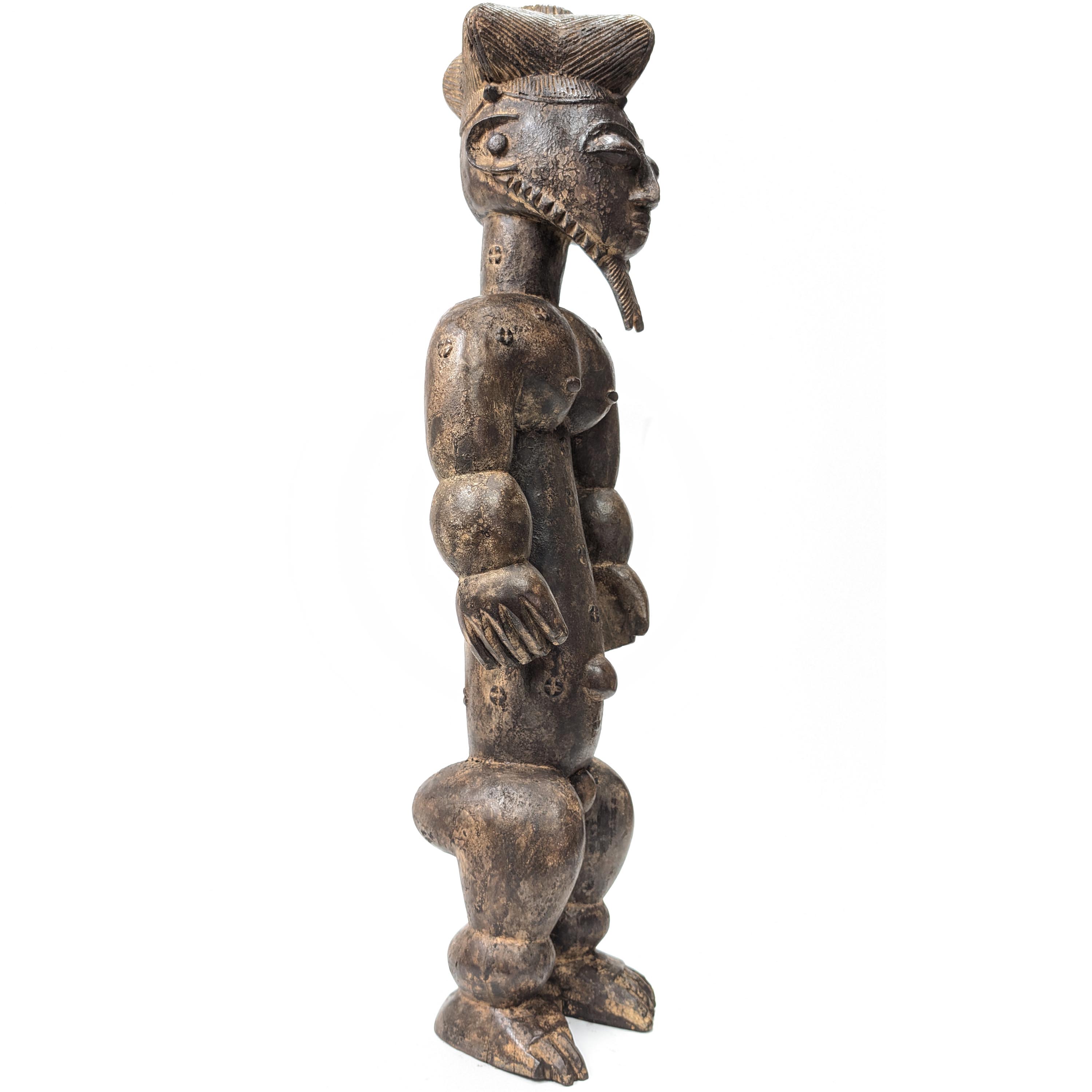 アチェ族彫男性木彫像 75cm アフリカン プリミティブアート （p880-07