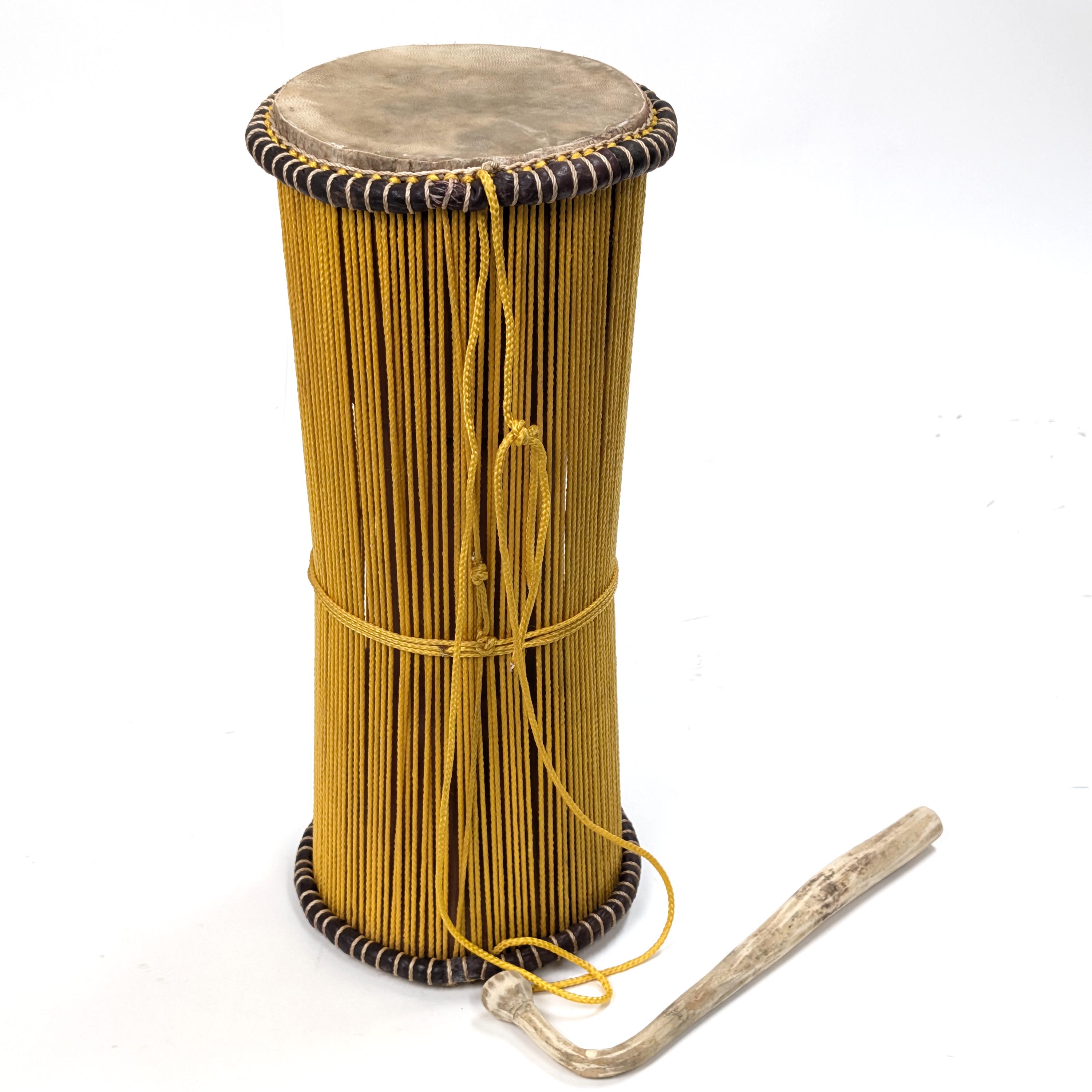 トーキングドラム タマン タムタム アフリカ民族楽器 （r114-27