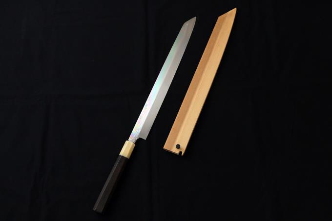 玄海正國 向米雄 伯鳳 伯井實 切付柳刃包丁 尺 水焼 本焼 白鞘付