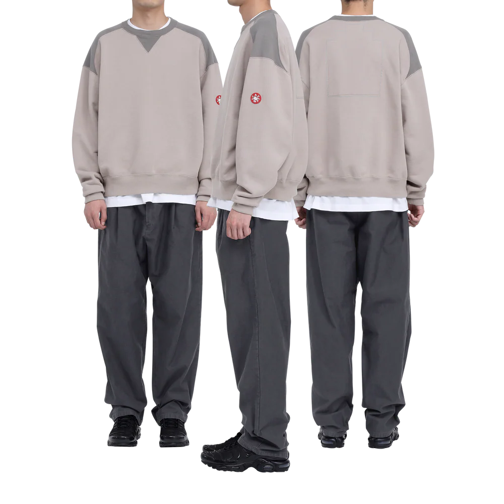 C.E - Panel Shoulder Crew Neck Beige | ALTERFATE