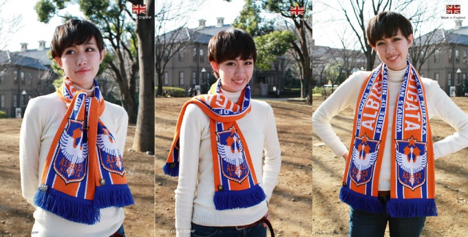 3月22日（日）柏レイソル戦にて、英国製フットボールマフラーを数量