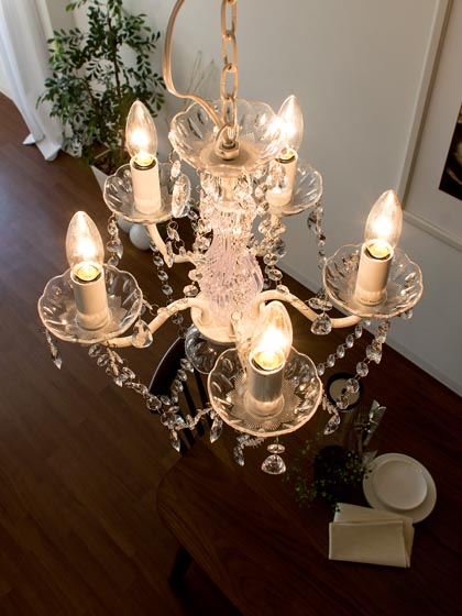 5灯シャンデリア Juera(ジュエラ)シェード無し | 家具・インテリア通販