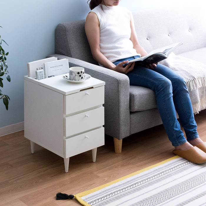 ベッドサイドチェスト ARAIN〔アライン〕 本体完成品 コンパクト 収納