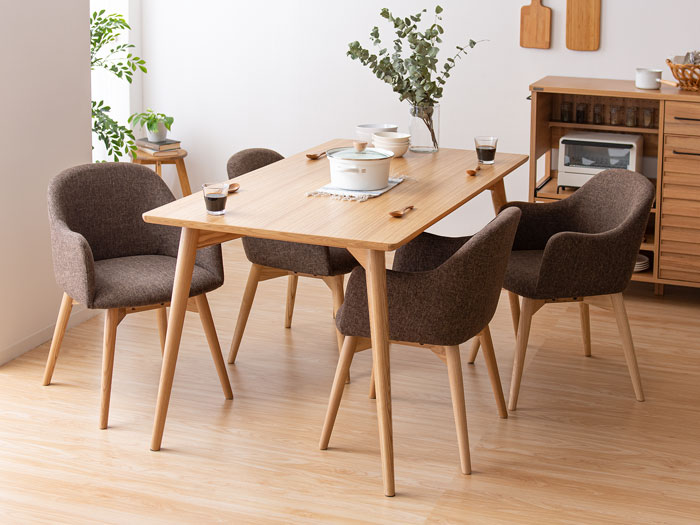 4人用 ウッドダイニング Calma(カルマ)5点セット | 家具・インテリア