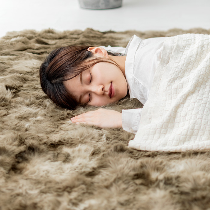 絞り染めファーラグ Welt(ウェルト)180×180cm 円形 | 家具・インテリア