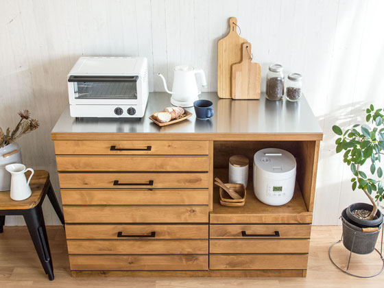 Re:ceno LINA キッチンカウンター 120cm幅 楽天市場】食器棚 ロー