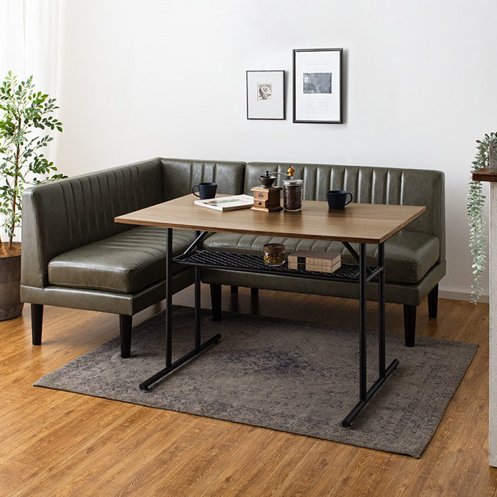 2人用 ダイニングソファ Lekka(レッカ) ソファ・テーブル3点セット