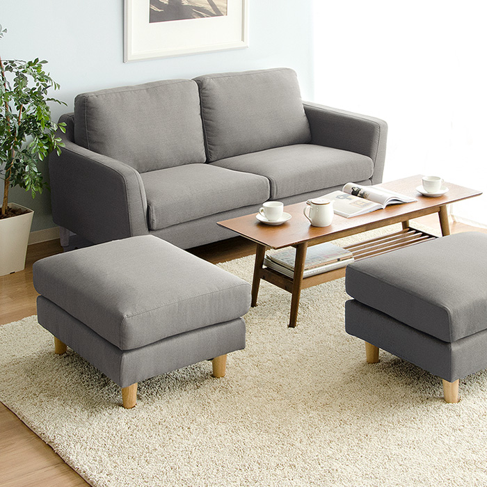 オットマン スツール 足置き ファブリック レザー LAURU | 家具