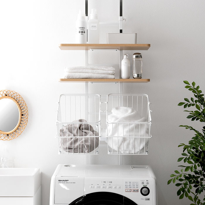 突っ張り式ランドリーラック Steach(スティーチ)棚板3枚タイプ | 家具