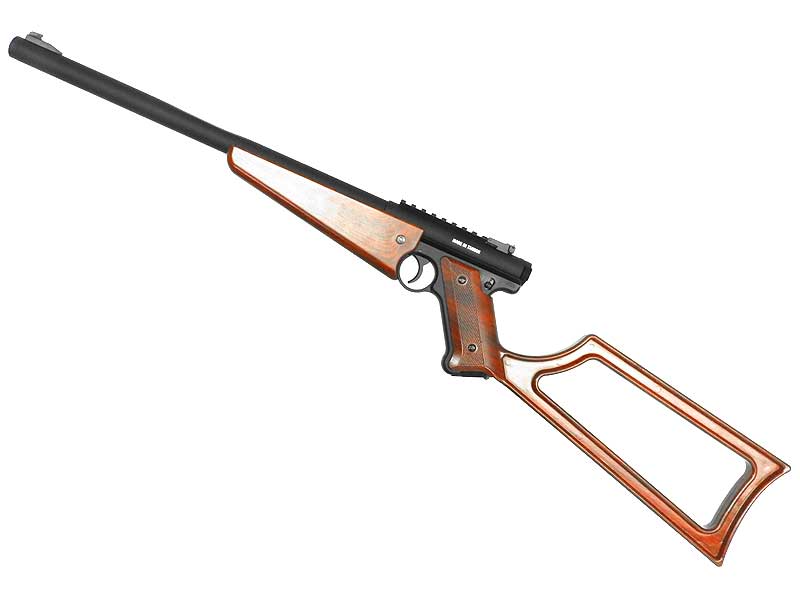 KJ WORKS] スタームルガー MK1 フェイクウッド カービン 固定ガスガン