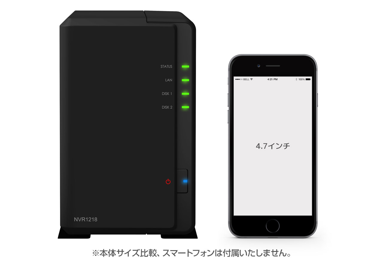 Network Video Recorder NVR1218 | Synology 2ベイオールインワン監視