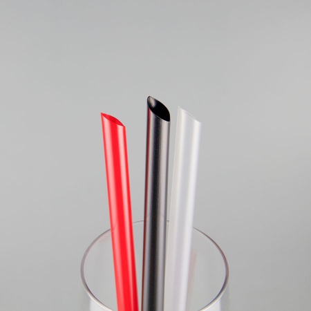 straw-35｜タピオカ蓋突き刺し用 10×190mm 片先斜ストレート 梱包なし