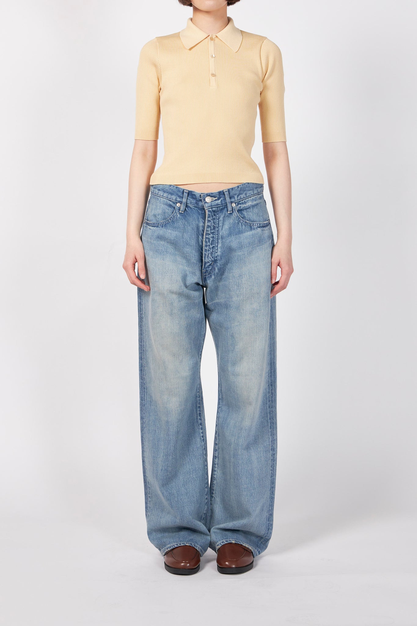 COTTON HIGH GAUGE RIB KNIT POLO – ATELIERMO