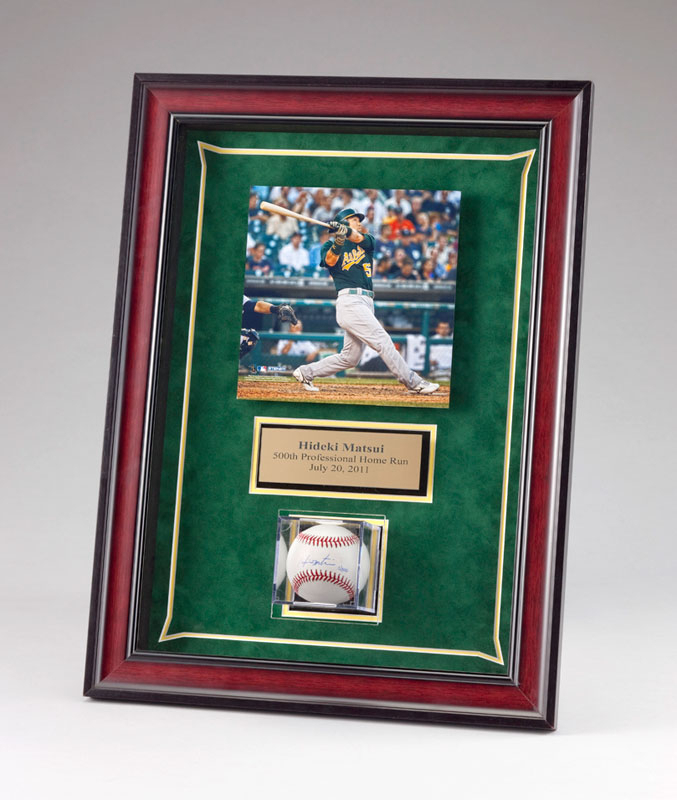 日米通算500本塁打達成記念 豪華展示額入り『松井秀喜 直筆サイン