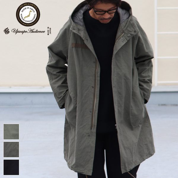 パウダースノー ヨコムラバックサテン M-65 フード モッズコート【MADE