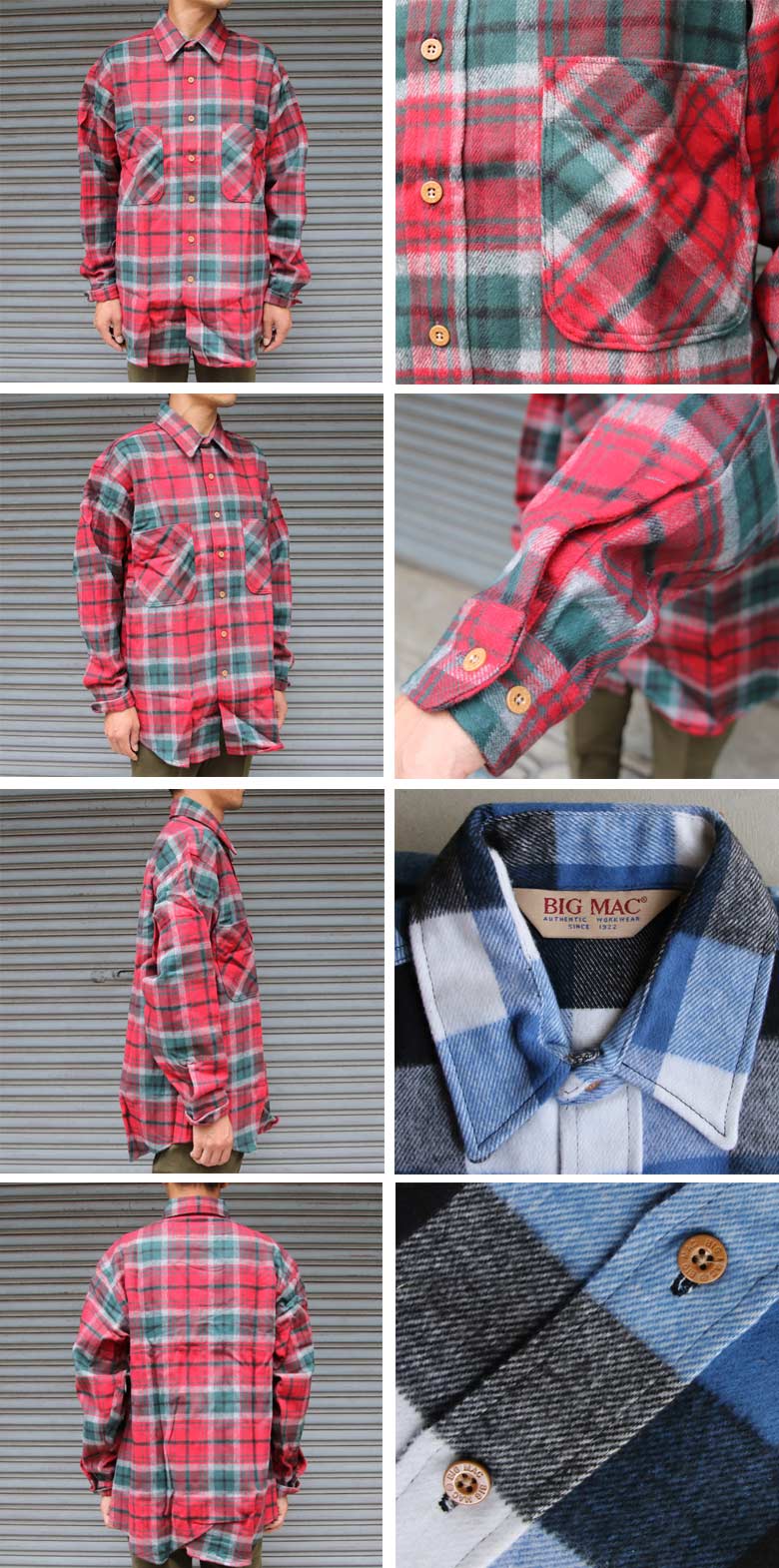 BIGMAC (ビッグマック) フランネルチェックシャツ【MADE IN U.S.A