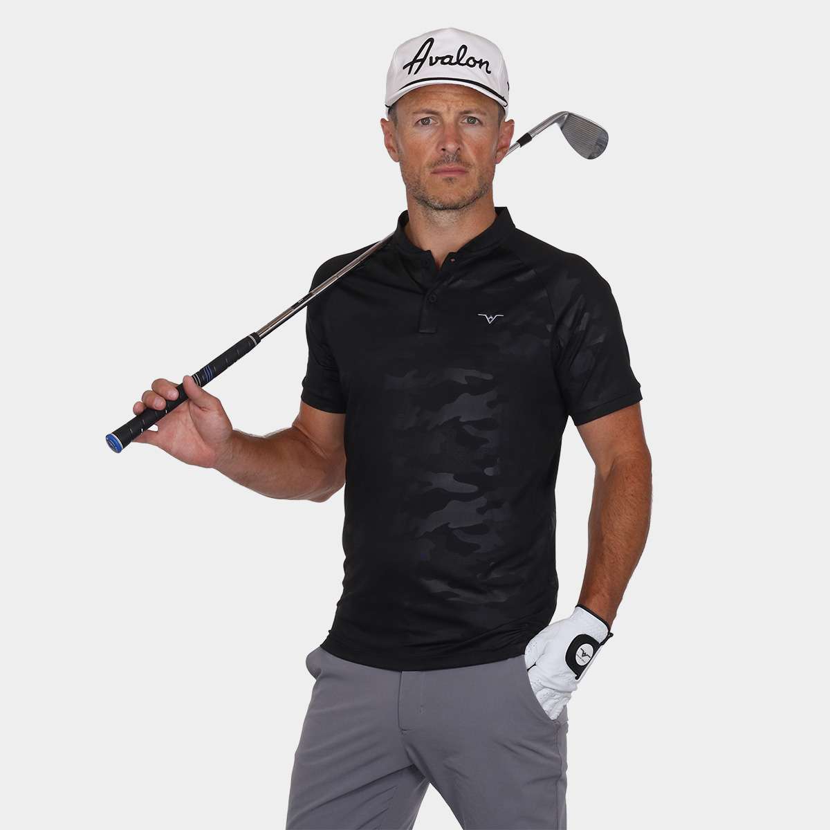 AGATTO GOLF ブラック ゴルフシャツ L Back Panel POLO BLACK | TOPS