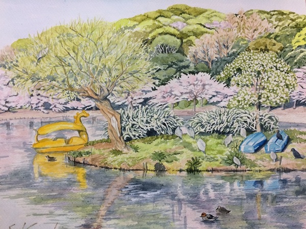 噴水の庭」 by せつこ｜Artmeter｜暮らしを彩るアートが、きっと見つかる