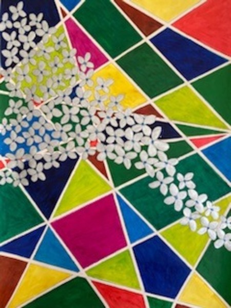 カラフル幾何学模様」 by MIDORI｜Artmeter｜暮らしを彩るアートが