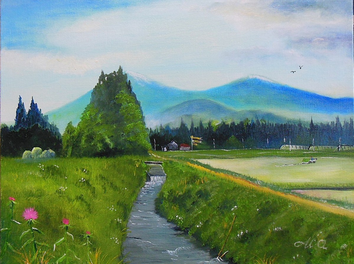 星空と夜桜」 by 渡辺 正重｜Artmeter｜暮らしを彩るアートが、きっと