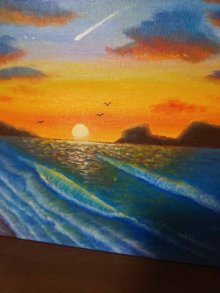 夕焼けの海」 by 白薔薇｜Artmeter｜暮らしを彩るアートが、きっと見つかる