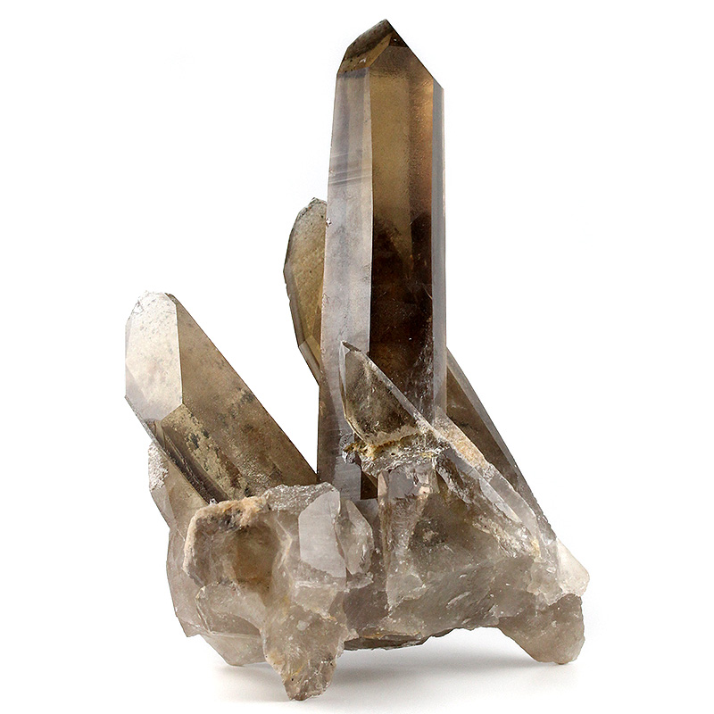 スモーキーファントムクォーツクラスター（レーザータイプ）-006水晶