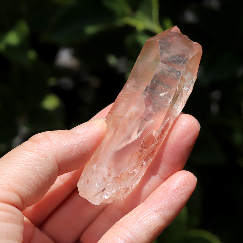 ブラジル産ピンクレムリアンシード原石（水入り）-430水晶クラスター