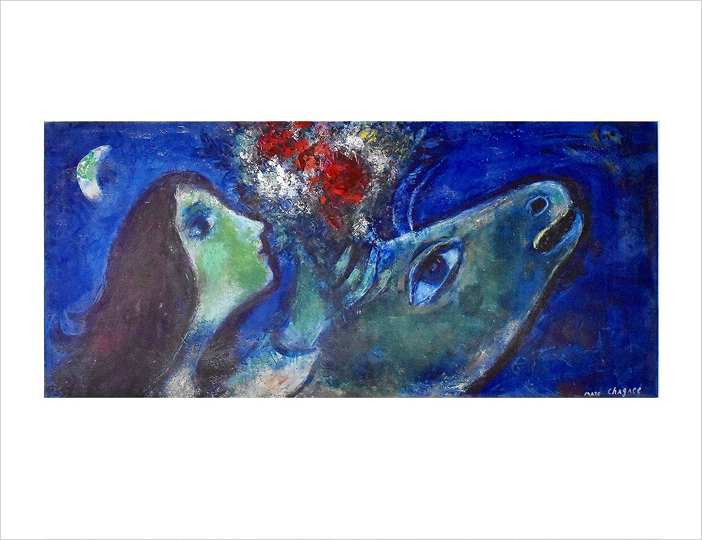 マルク・シャガール ポスター 緑のろばの女1953 A2247|アート