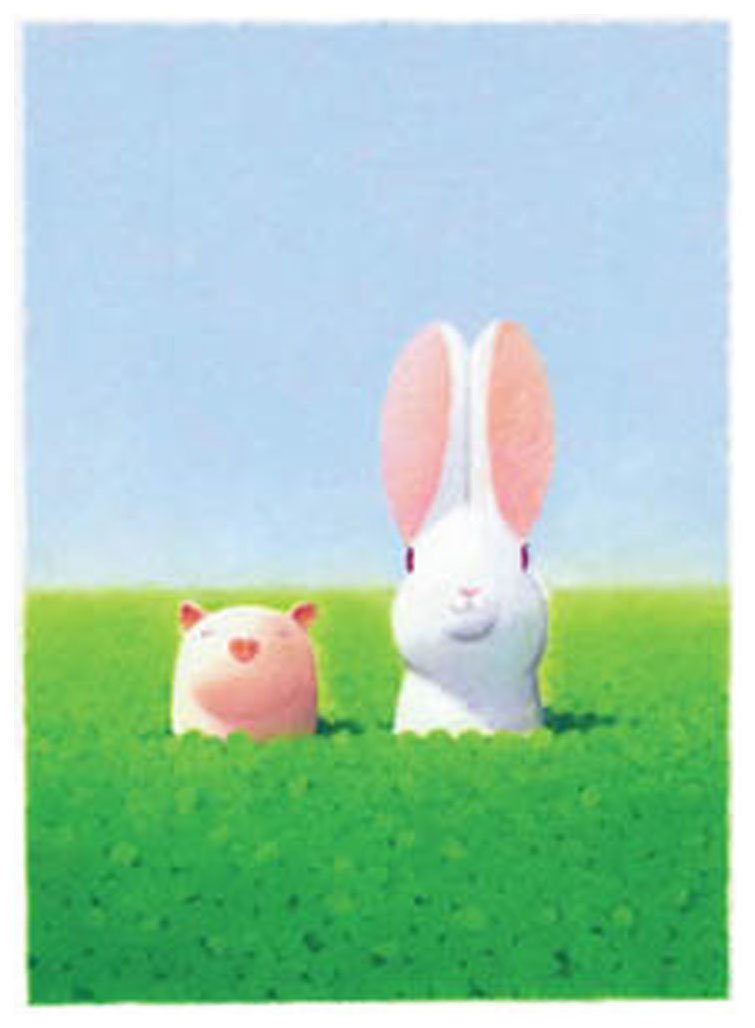 渡辺宏 絵画 (版画/ジクレー) 緑色の天使[3月] 6001|アート＆フレーム