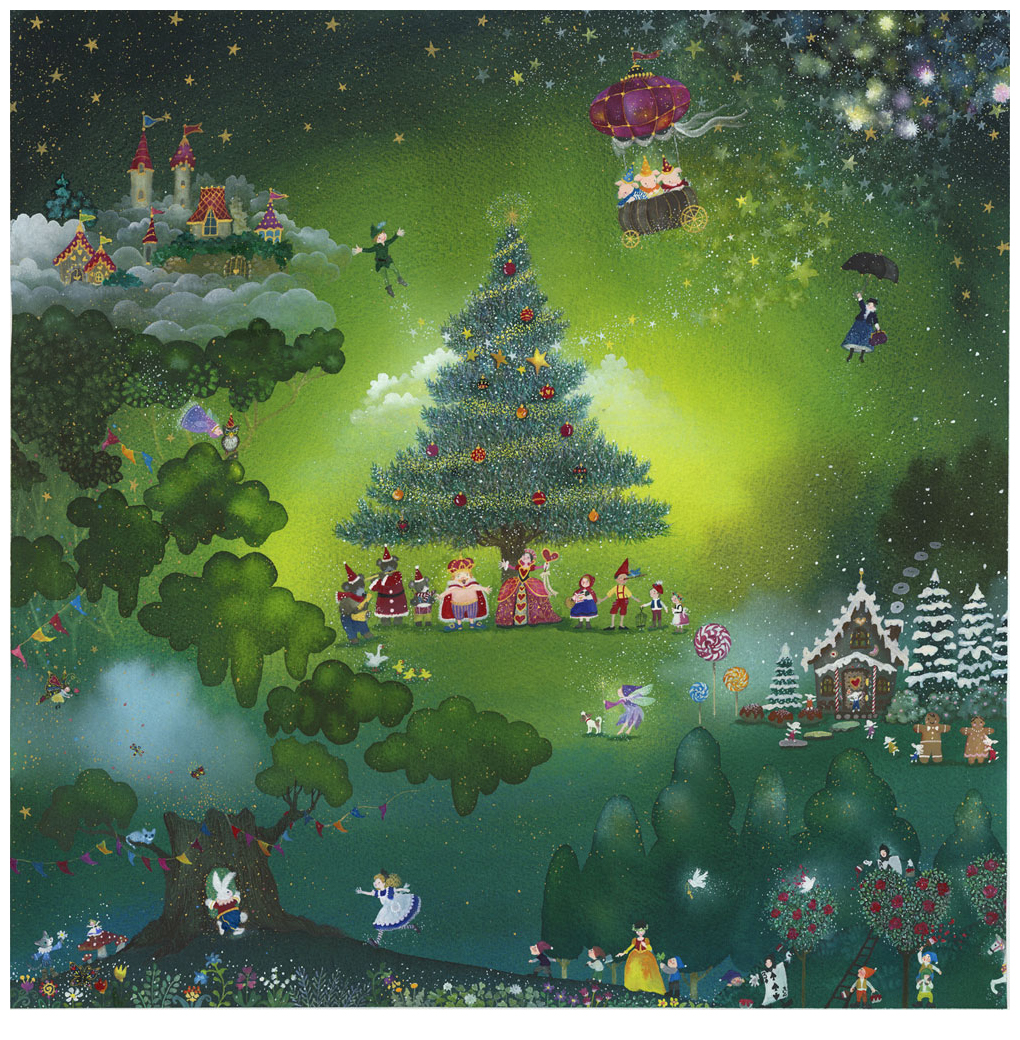 横山真弥 絵画(版画/アーカイバル) おとぎの国の12月 8678|アート